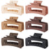 Sisiaipu 3.5 Inch Medium Hair Claw Clips, 6 Pack Square Rectangle Clips for Women Hair Accessories