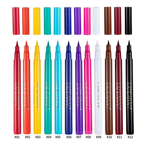 Liquid Vegan Eyeliner Pencil, Colorful Neon, Long-lasting Waterproof Smudge Proof Makeup Gift for Women (yellow#3)