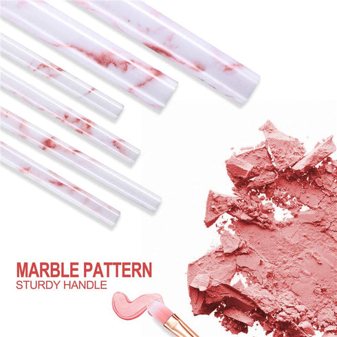 Makeup Brushes Set DUAIU - 16PCS Marble Makeup Brushes with Gift Box for Foundation, Eyeshadow, and Blush