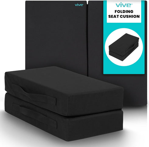 Vive Orthopedic Seat Cushion - Folding Wheelchair Cushion - for Stadium, Car,