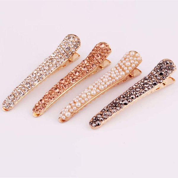WHITEBRIDGE 4pcs Crystal Alligator Clips for Women and Girls