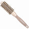 Round Brush with Boar Bristles - 1 inch Barrel, Nano Thermal Ceramic Ionic Tech for Straightening, Gold