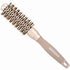 Round Brush with Boar Bristles - 1 inch Barrel, Nano Thermal Ceramic Ionic Tech for Straightening, Gold