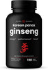 NutraChamps Korean Red Panax Ginseng Capsules - Extra Strength for Energy, Focus, Performance, Vitality, Immune Support
