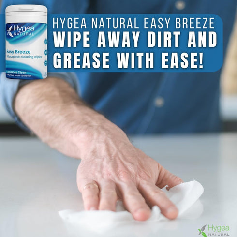 EasyBreeze All Purpose Cleaning Wipes, Biodegradable Bamboo Wipes for Multi-surface Cleaning, Luxurious Linen Scented