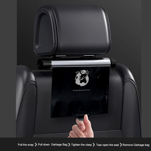 Car Trash Bags with Dispenser, Durable Hanging Trash Can, Tearable Disposable Garbage Bags (1 Dispenser + 40Pcs)