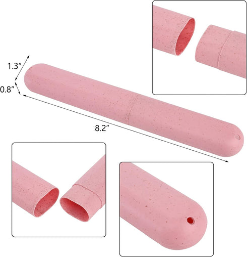 Hedume 28 Pack Travel Toothbrush Case, Portable Dust-Proof Holder for Travel & Home (4 Colors)