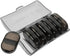 Hemobllo Weekly Portable Pill Organizer Medicine Case with Wear-Resistant Black Shell, Compact