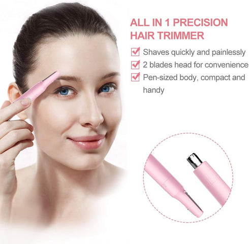 TOUCHBeauty Hair Trimmer for Face, Eyebrow, Nose, Ear, Body Hair Trimming, Battery Powered TB-1458
