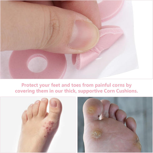 rosenice 18 108 Anti-Wear Foot Shoe Patch Sheets Pcs Self-Adhesive Soft Foam Corn Cushions for Heel and Toe Protection