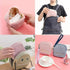 Reusable Sanitary Napkin Pads Storage Bag for Women, Soft Touch Velvet with Matching Clip Lanyard (Khaki Velvet)