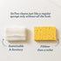 Esembly GoTwo Sudser Set, Dishwashing Kitchen Scrubber and Cleaning Sponge, Long Lasting Silicone Base with Compostable