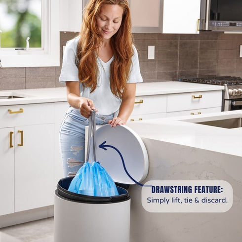 Plasticplace Custom Fit Trash Bags, Compatible with simplehuman Code K, 10 Gallon / 38 Liters, 50 Count