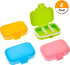 JOVITEC 4 Pack Small Pill Cases - Plastic Waterproof Pill Organizer Box with 3 Removable Compartments