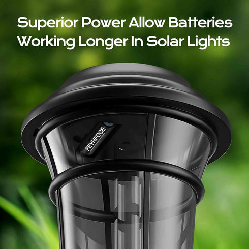 PEYHFCCE 1.2V 600mAh 12 Packs Rechargeable AA Batteries NiMH Solar AA Battery for Outdoor Solar Lights and Household