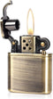 Antique Style Kerosene Brass Metal Lift Arm Windproof Lighter for Collection Decorative Gift (Bronzy)