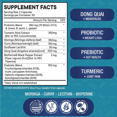 NEW AGE Pro Optimize Probiotics for Women, Menopause, Digestive Health, Relief for Bloating, Hot Flashes (60 Pack)