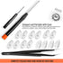 Eyeglasses Nose Pads, TEKPREM Screw in Replacement Kit with 5 Pairs Silicone Nose Pads, Tools