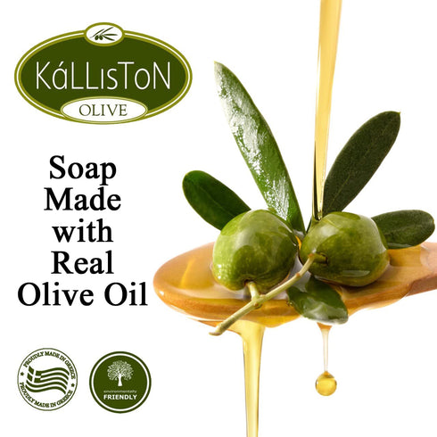 Natural Soap Bars, Extra Virgin Olive Oil, Fragrance Free, Hypoallergenic, Cruelty Free, Pack of 4