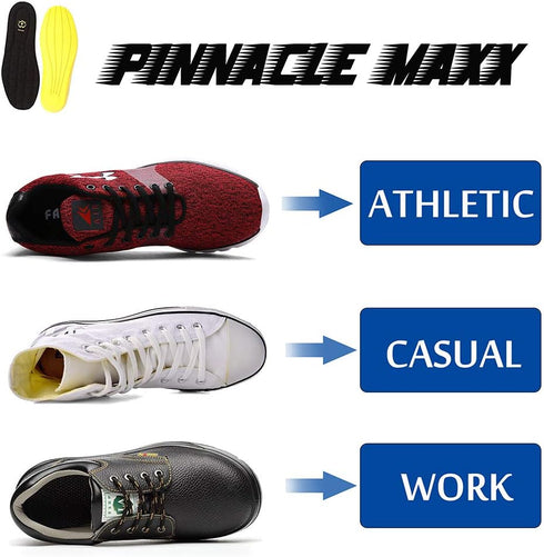Premium Cushioning Orthopedic Shoe Insoles with Arch Support - Thick Memory Foam for Heel Pain & Plantar Fasciitis, Men