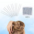 U Shaped Hair Pins - IKOCO 2.4inch Hair Pins for Women with Storage Box, Silver