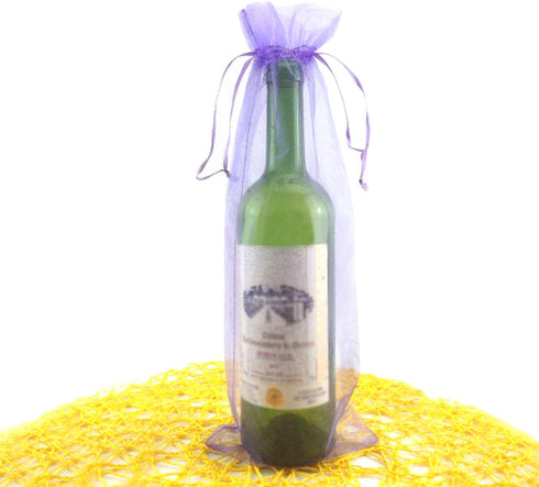 Honbay 24-Pack Sheer Organza Wine Bottle Gift Bags with Drawstring for Elegant Decoration