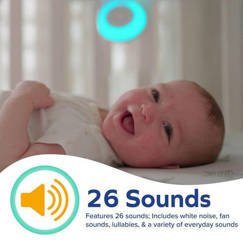 Talbot's 26 7 Dr. Portable Sound Machine & Night Light - White Noise Machine with Battery Operated Night Light for Baby