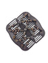 Lovef Women Magic Hair Combs - Wood Beaded Stretch Double Side Clips Bun Maker Hair Accessories (Bead Coffee)