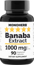 Banaba Extract 1000 mg, 90 Vegetarian Capsules, 2% Corosolic Acid