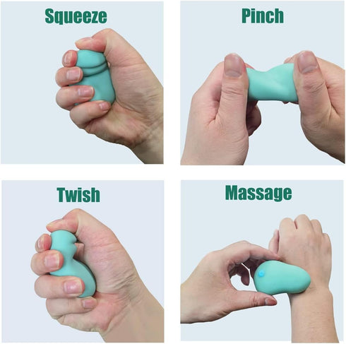Jofeis Multifunctional Ultra Soft Squeeze Personal Electric Massager with Vibrating Physic Therapy Massage Ball, Finger