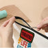 Theatre Life Cosmetic Bag Pouch for Musical Theatre Drama Lover Gifts, Comedy Tragedy Mask Bag for Women