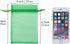 HRX Package 100pcs Organza Drawstring Bags, Green, 4 x 6 inch Candy Mesh Gift Pouches