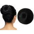 SARLA Black Hair Bun Extension, Synthetic Drawstring Fake Ballet Bun for Women, Updo Donut Chignon