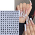 Retro Letters Nail Stickers, 8 Sheets Old English Letter Nail Design Decals for Women DIY Manicure