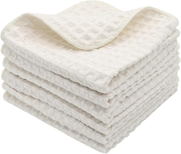 Microfiber Kitchen Cleaning Cloth, Thick Dish Rags, Waffle Weave Washcloths, Ultra Absorbent, Odor Free, 12inch x