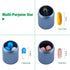 Opret Keychain Pill Holder, Waterproof Portable Travel Pill Box with 3 Compartments for Purse (Blue)