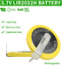 EEMB 5PCS LIR2032H 70mah 3.7V Rechargeable Lithium-ion Coin Button Cell Batteries with Solder Tabs