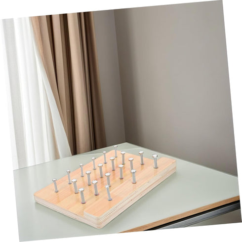 SUPVOX Finger Dexterity Rehabilitation Board Wooden Pegboard for Fine Motor Skills Hand Strength Training and Hand-Eye