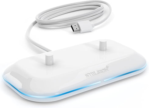 Galvanox Dual Toothbrush Charger for Philips Sonicare Electric Toothbrushes - Replacement for HX6100 Works with Protective Clean 4100, 6100, Kids models & More (Waterproof Charging Base) 2-in-1