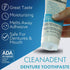 Dr. B Dental Solutions Cleanadent Denture and Gum Toothpaste, 4 oz - ADA Accepted, All-Natural for Odor and Stain