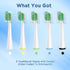 Replacement Toothbrush Heads for Water Pik Sonic Fusion, 5 Count with Covers for SF-01 / SF-02 / SF-03 / SF-04 (White)