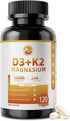M inch Vitamin D3 K2 with Magnesium, Vitamin D3 10000 IU, Vitamin