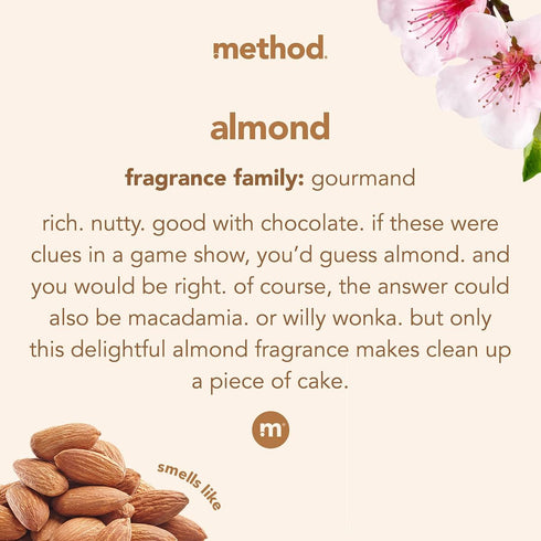 Method Daily Hardwood Cleaner, Almond, 28 Fl Oz, Plant-Based Formula for Cleaning Wooden Surfaces, Pack of 4