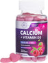 Calcium Supplement + Vitamin D3, Sugar Free Calcium Gummies for Bone & Teeth Support, 60 Gummies