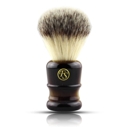 Shaving Brush for Men, Extra Density Chrome Synthetic Brush with Classic Black Handle Knot 24mm