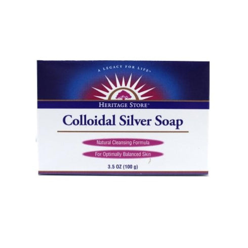 Heritage Store Colloidal Silver Bath Soap, 3.5 Ounce