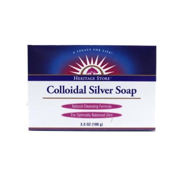 Heritage Store Colloidal Silver Bath Soap, 3.5 Ounce