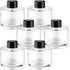 Mirrline 6 Pcs Glass Diffuser Clear Refillable Round Glass Diffuser with Black Lids