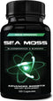 Organic Irish Sea Moss Capsules, Raw Wildcrafted Seamoss with Bladderwrack & Burdock Root, 120 Pills