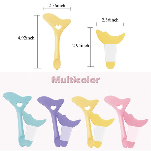 4Pcs Reusable Silicone Eyeliner Stencils, Multifunctional Eye Makeup Tool for Eyelash, Eyeshadow, and Lipstick